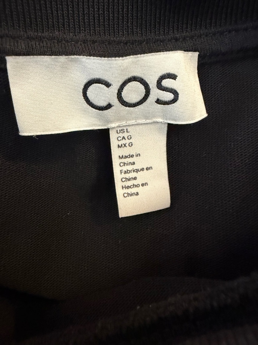 Cos The Bow Back Gathered Waist Knotted Back Tie Black T-Shirt - Picture 4 of 6